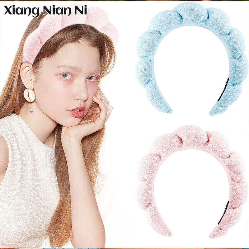 Xiang nian ni băng đô đầu lâu cao xốp xoắn băng đô spa băng đô trang điểm rửa mặt phụ kiện tóc