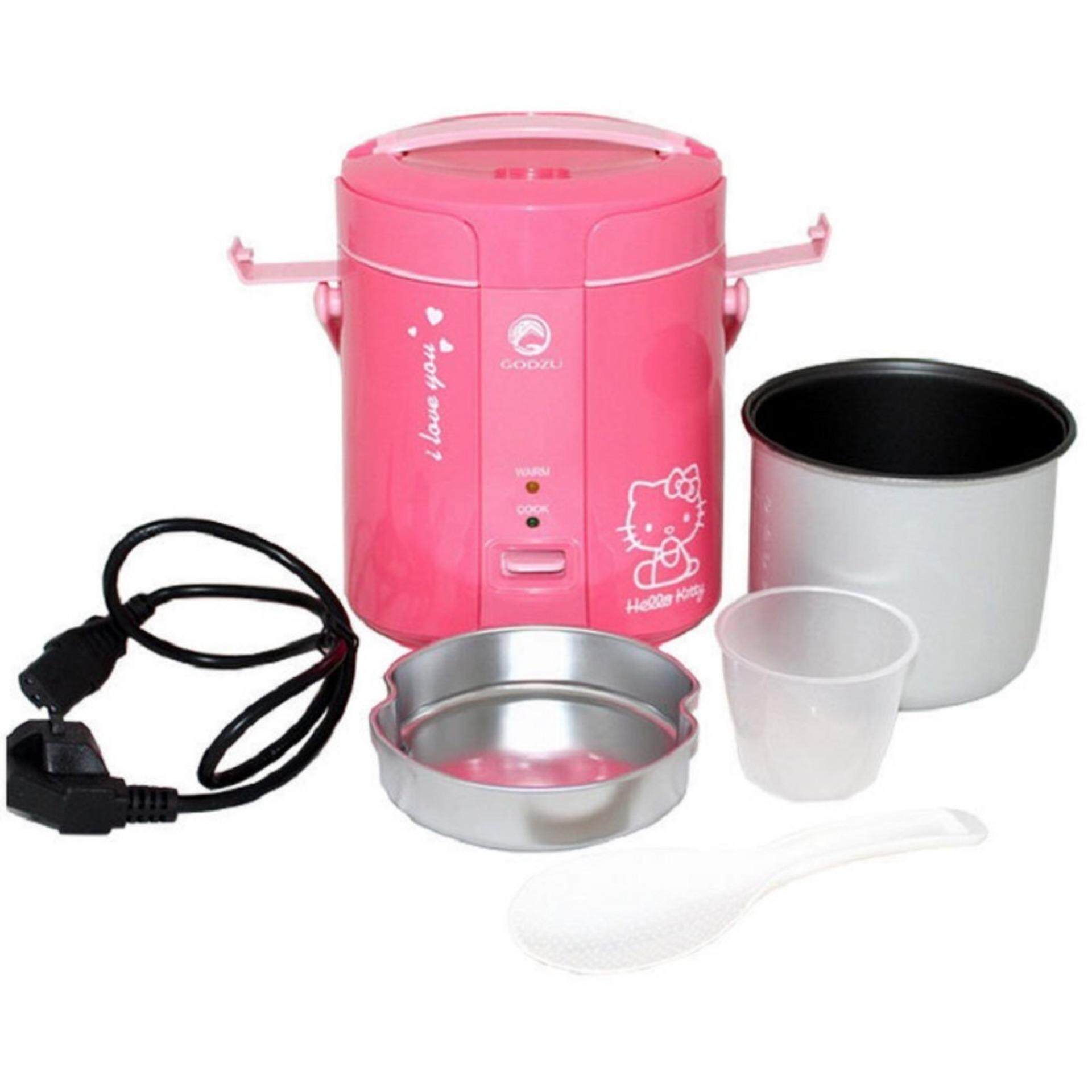 Portable 1.2L Mini Rice Cooker Stainless Steel Container-Pink Mini Stainless Steel Rice Cooker