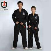 Black Embroidered Taekwondo Uniform Set by 