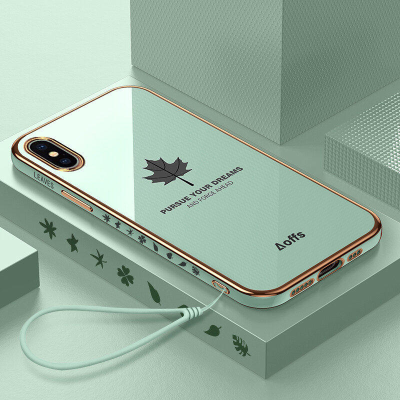 Trường hợp iPhone x XS XR XS Max thiết kế mới lá phong mềm Ốp điện thoại cho Iphone xsmax