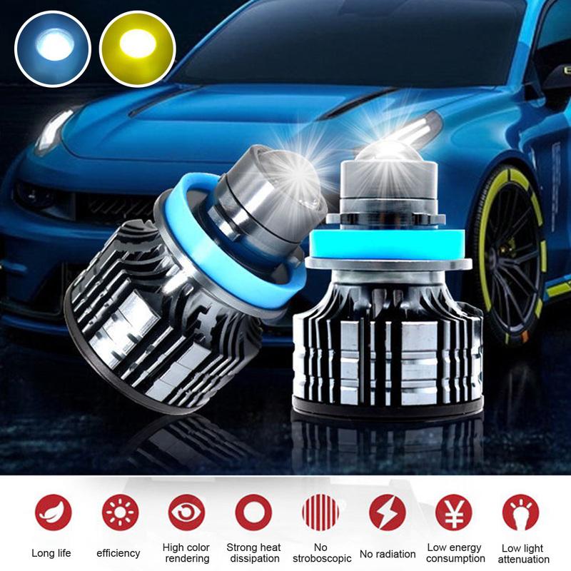 Đèn sương mù led bóng đèn pha lái xe 2 chiếc đèn led sương mù ô tô đèn led ống kính máy chiếu đèn pha h7 h11 28w 8000lm chống nước bóng đèn lái xe ống kính laser đèn sương mù