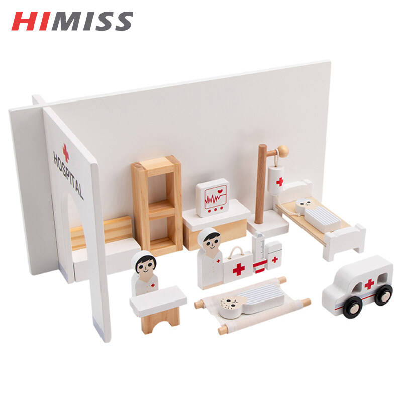 Himiss RC trẻ em bác sĩ Bộ đồ chơi mô phỏng Mini bệnh viện Phụ Kiện Bộ