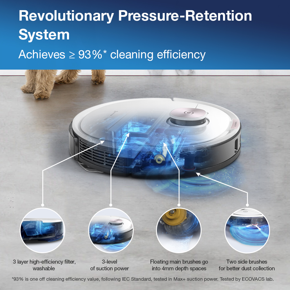 ECOVACS DEEBOT OZMO T8 Robot Vacuum Cleaner with【3D High Precision