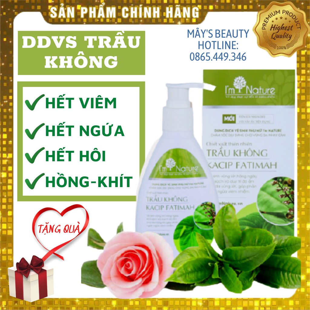 Dung dịch vệ sinh - dung dịch vệ sinh phụ nữ trầu không dạng gel i’m nature, thành phần tự nhiên 150ml
