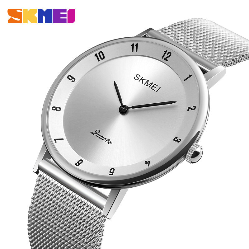 Đồng Hồ Quartz Thời Trang SKMEI Cho Nam, Đồng Hồ Đeo Tay Thể Thao Chống Nước Bằng Thép Không Gỉ 1264