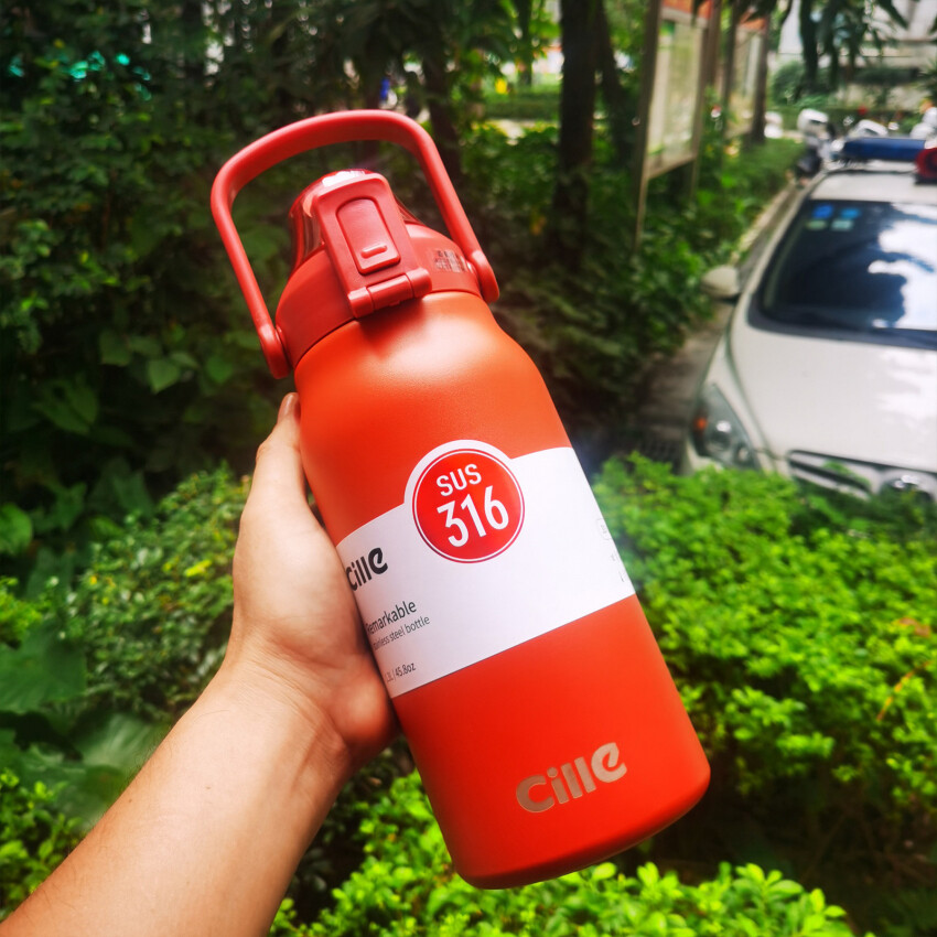 【Big Sale+High Quality】Thermos Cup Women'S High-Value Large Capacity Water Cup Net Red Sports Kettle Then Carry Straw Thermos ราคา 582 บาท*ส่งฟรี