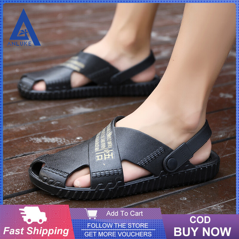 Giày Đi Biển Mùa Hè Cho Nam, Giày Cao Su Đế Cao Su, Xu Hướng, Kasut Lelaki