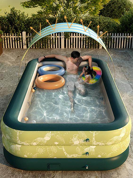Swimming Pool Wireless Automatic Inflatable Outdoor Shade Pool for Kids ราคา 4,162 บาท*ส่งฟรี
