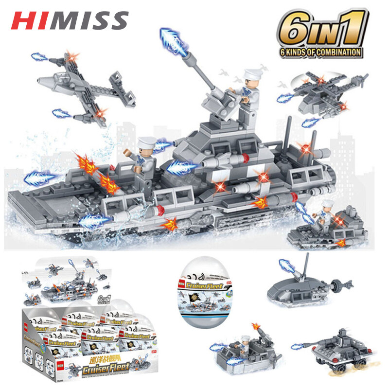 HIMISS Christmas gifts Small Particle Ship Building Block Set Multi