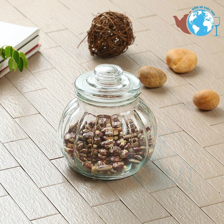 Hũ thủy tinh lọ gia bị 750ml trái bí nắp thủy tinh