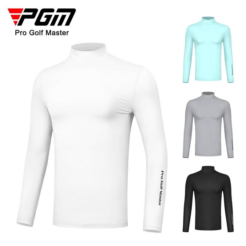 PGM Golf Men's Sunscreen Shirts Ice Silk Long Sleeve UV Protection Cool Breathable High Elastic Sports Training Clothing YF488