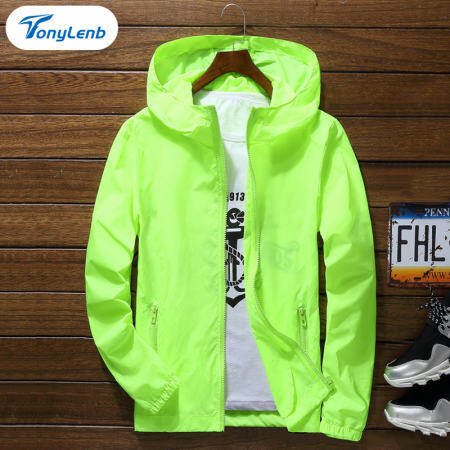 TonyLen Men's Waterproof Windbreaker Hoodie Jacket