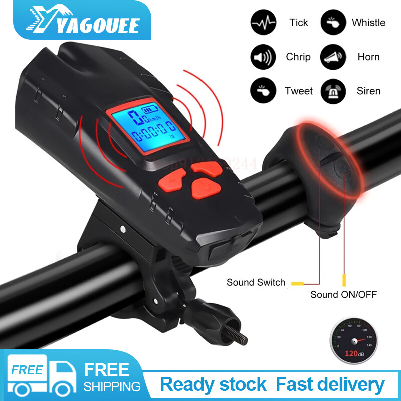 Đèn xe đạp đồng hồ tốc độ xe đạp sạc usb đèn pin xe đạp đèn trước máy tính xe đạp chống nước lcd đèn pha phụ kiện xe đạp