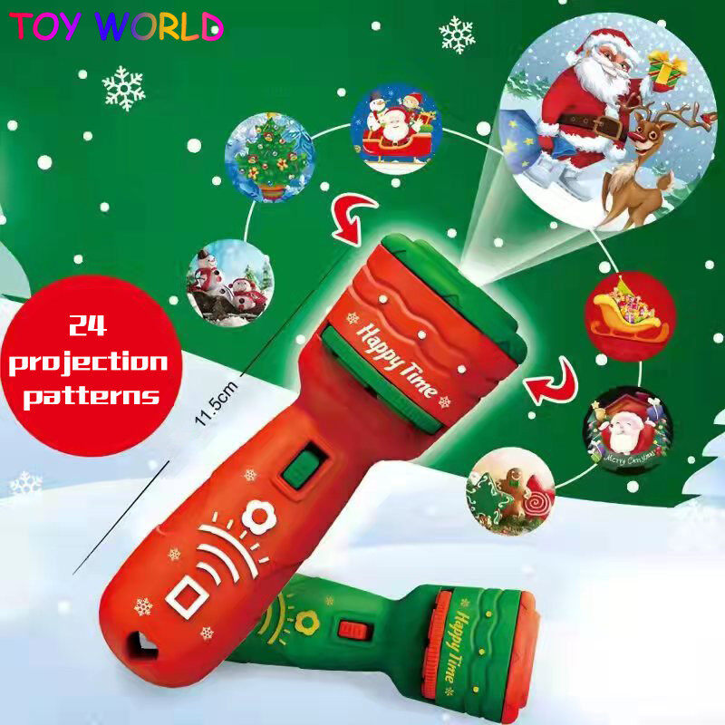 Đèn pin đồ chơi trẻ em sách câu chuyện giáng sinh đèn pin chiếu led đèn pin máy chiếu đồ chơi giáo dục sớm trò chơi vui nhộn cho trẻ em quà tặng giáng sinh ngày lễ giáng sinh đồ chơi phát sáng