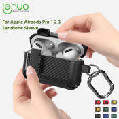 Lenuo Carbon Fiber Airpods Case - Shockproof Earbuds Cover