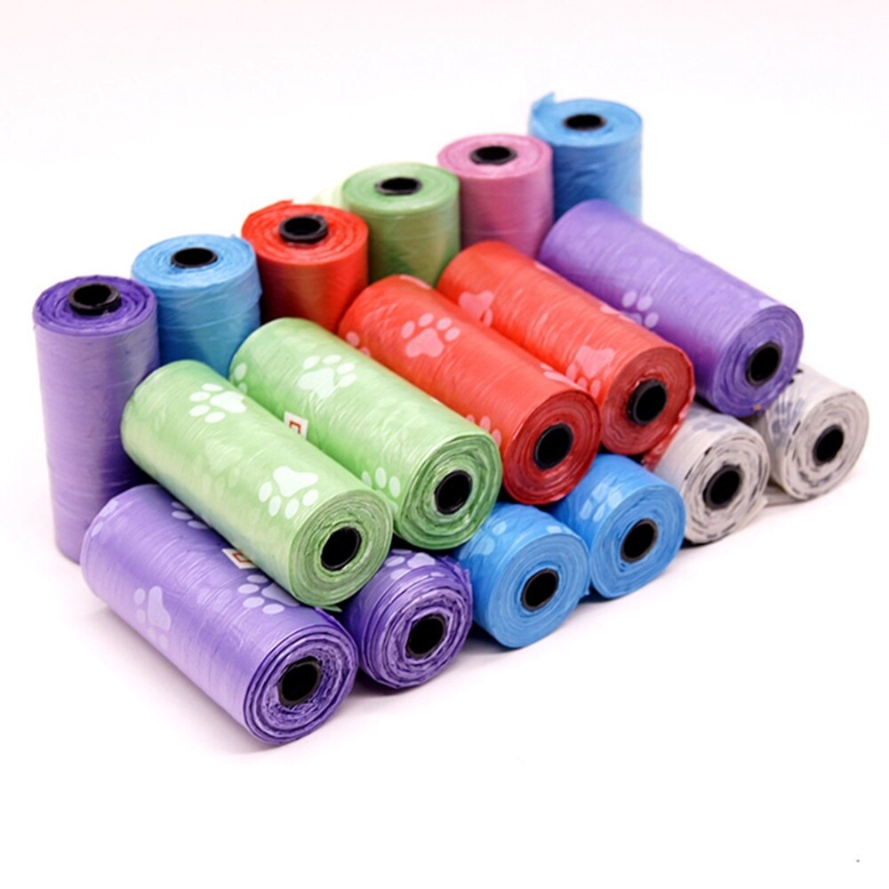 「WNING  pet K」 Hộp Đựng 10 Cuộn Họa Tiết Cún Cưng Túi Vệ Sinh Cho Thú Cưng Hộp Đựng Dụng Cụ Xúc Túi Đựng Rác Tiện Lợi Cho Mèo Chó Con Túi Xúc Cuộn Nhỏ Làm Sạch Ngoài Trời Dụng Cụ Cho Thú Cưng