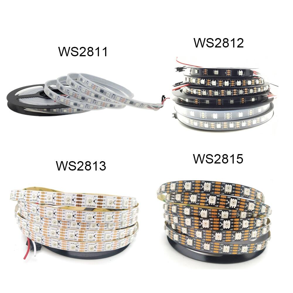 Ws2811 Ws2812b Ws2813 Ws2815 Rgb Led Strip Individually Addressable Tape Light Dc5v Dc12v Ip30/ip65/ip67 30/60/144leds/m