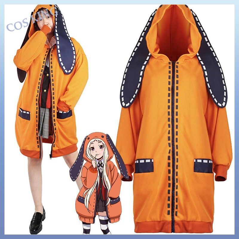 Cosplay Anime Kakegurui Cưỡng Chế Cờ Bạc Rune Yomozuki Trang Phục Cosplay Áo Hoodie Áo Khoác Halloween Quần Áo Giáng Sinh