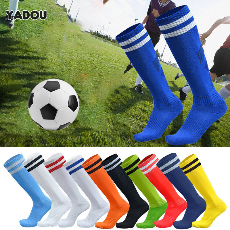 [YADOU (1 pairs) Kids Child Soccer Socks Stripes Knee High Tube Socks Cotton Uniform Sports Socks for Toddler Boys Girls,YADOU (3 pairs) Kids Child Soccer Socks Stripes Knee High Tube Socks Cotton Uniform Sports Socks for Toddler Boys Girls,] ราคา 44 บาท*ส่งฟรี