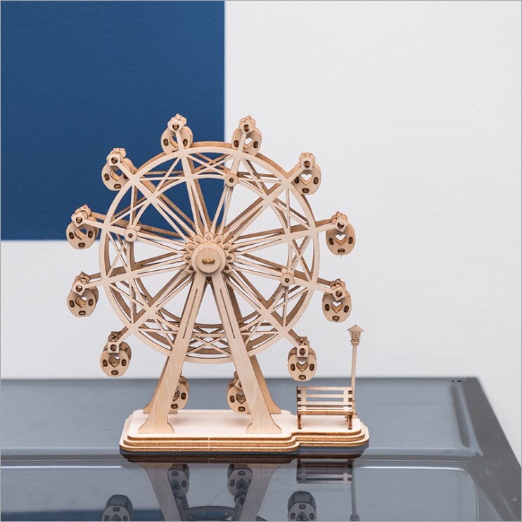 Đồ chơi lắp ráp gỗ 3d mô hình đu quay robotime ferris wheel tg401