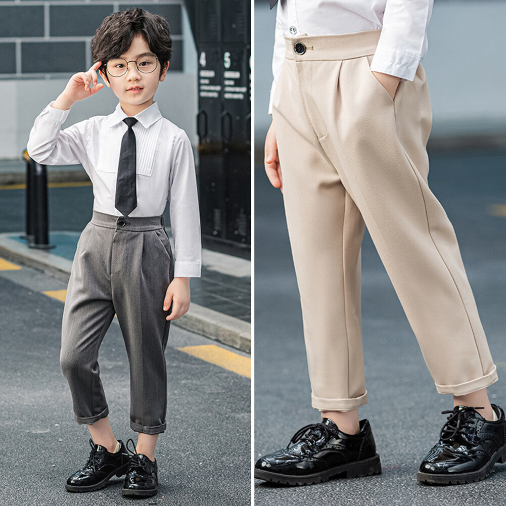 Boys Formal Suit Set, Shirt with Slim Vest and Pants – Yara clothing nz