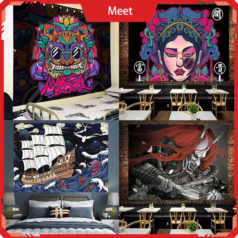 Nền Đen Vải Tấm Thảm Trang Trí Tường Treo Nghệ Thuật In Vải Trang Chủ Phòng Khách Trang Trí Phòng Ngủ