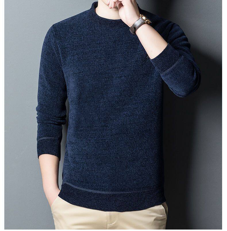 Men's Pullover Sweater Round Neck Thermal Thick Knitwear Casual_voghion.com
