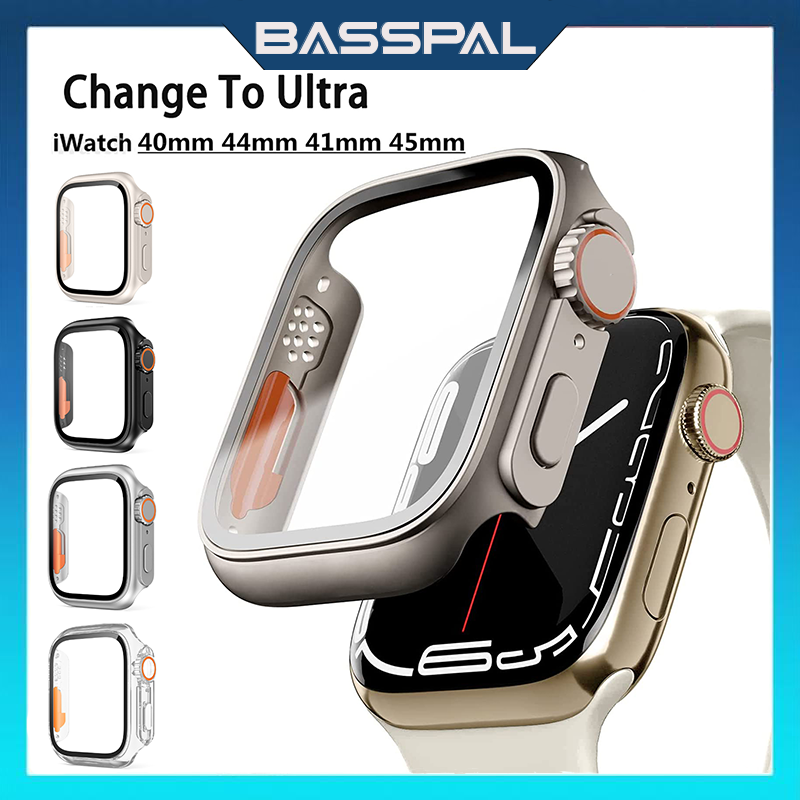 Nâng cấp lên Ultra cho đồng hồ Apple 8 7 6 5 4 45mm 44mm 41mm 40mm vỏ kính
