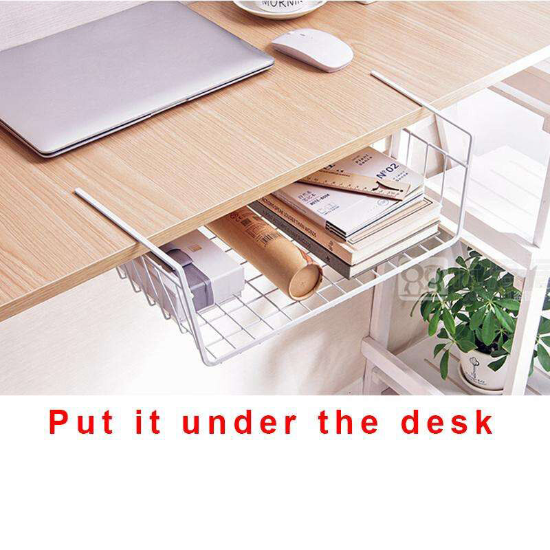 Study office Under Shelf Table Storage drawer Basket Wire Mesh