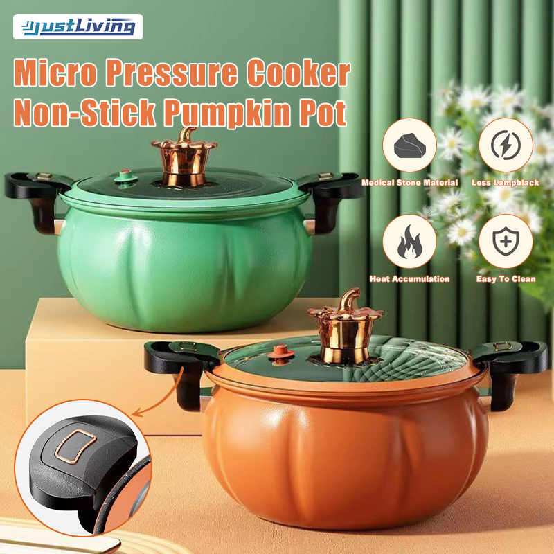 JustLiving 8L Non-stick Pressure Cooker Multifunctional Micro pressure cooker household Rice Pumpkin Pot Family Use soup pot ราคา 2,295 บาท*ส่งฟรี