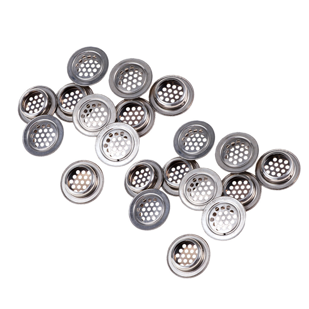 Lazaralife 20 cái lỗ thông hơi, lỗ lưới thông gió tròn cho nhà bếp tủ