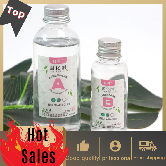 1 Bộ Nhựa Epoxy Trong Suốt Keo Tinh Thể 3:1 AB Dính Cao Nhựa Làm Đồ Trang Sức