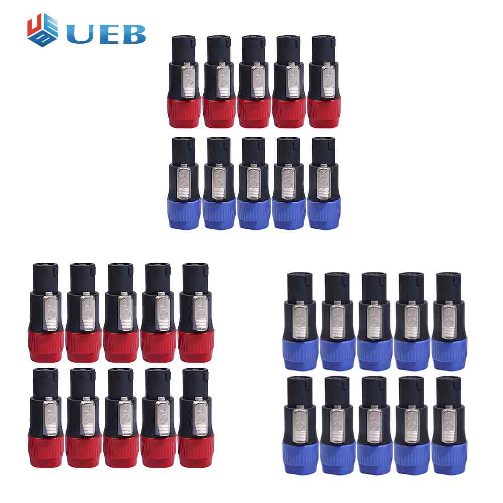 10/20pcs NL4FC Speaker Connectors 4 Pin Male Audio Speakon Ohm Plug Adapter ราคา 193 บาท*ส่งฟรี