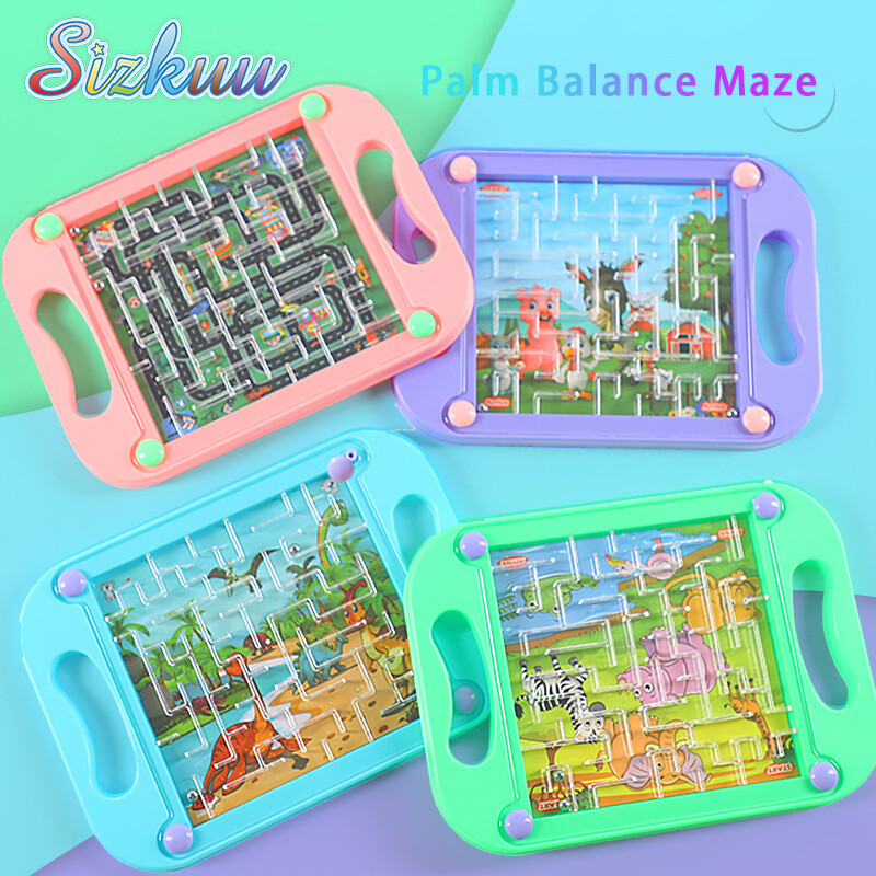 Sizkuu Đồ Chơi Cân Bằng Mê Cung Palm, Trò Chơi Trí Tuệ Giáo Dục Tập Trung Rèn Luyện Giáo Dục Cho Trẻ Đồ Chơi Rèn Luyện Kiên Nhẫn Thử Thách Mẫu Giáo