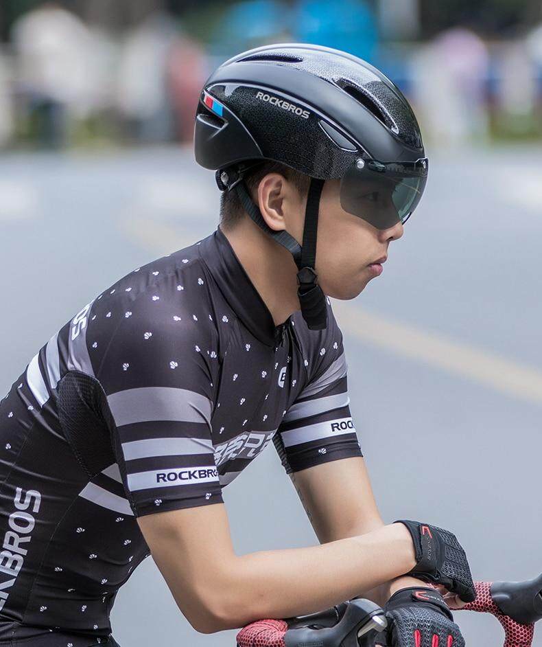 ROCKBROS Nón bảo hiểm xe đạp có kính bảo hộ nón bảo hiểm xe đạp