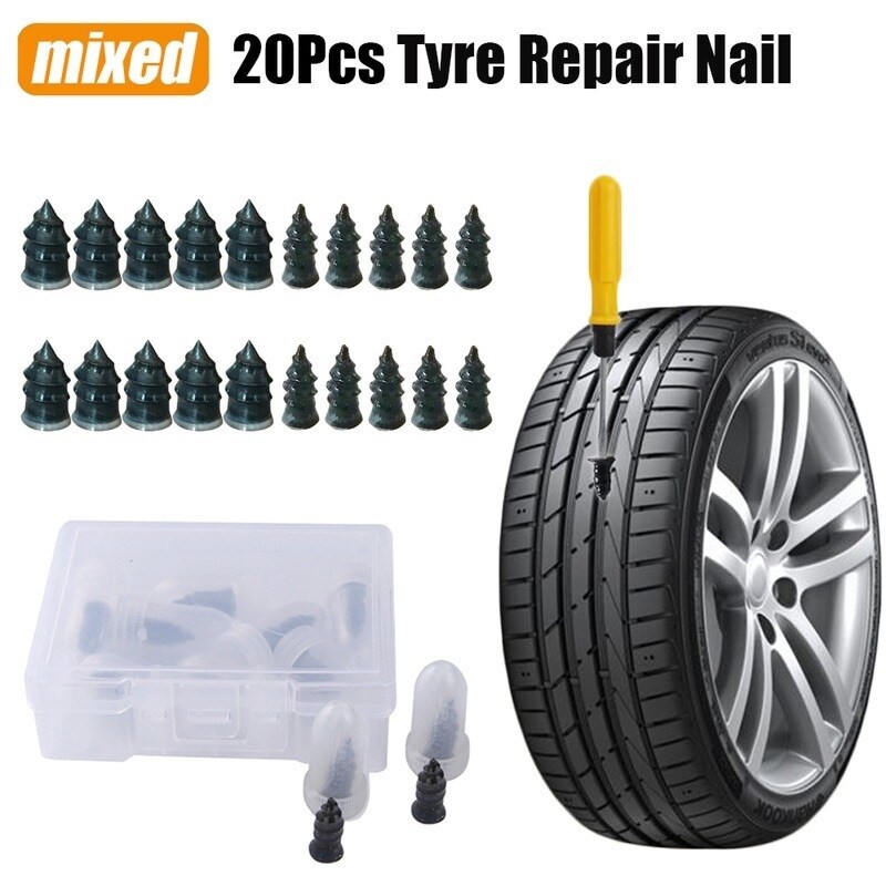 【hot】 20pcs Vacuum Tyre Repair Nail Universal Rubber Steel Nails for Car Trucks Motorcycle Scooter Bike Tire Puncture Repair Tools