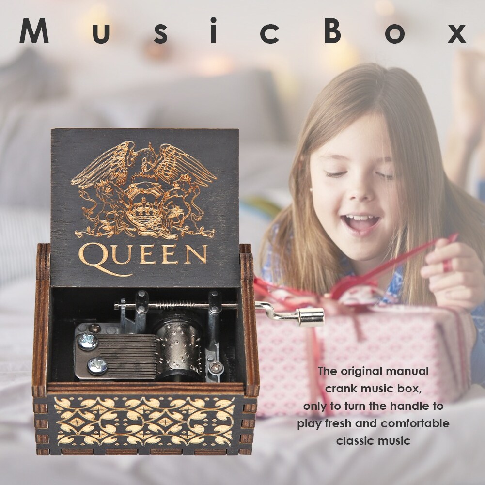 {hot} Wooden Hand Music Box Decorations Christmas Gifts Birthday Party Family Living Room Retro Decoration Christmas Kids Party Gifts
