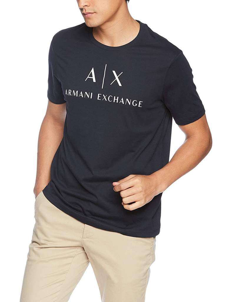 armani exchange navy blue shirt
