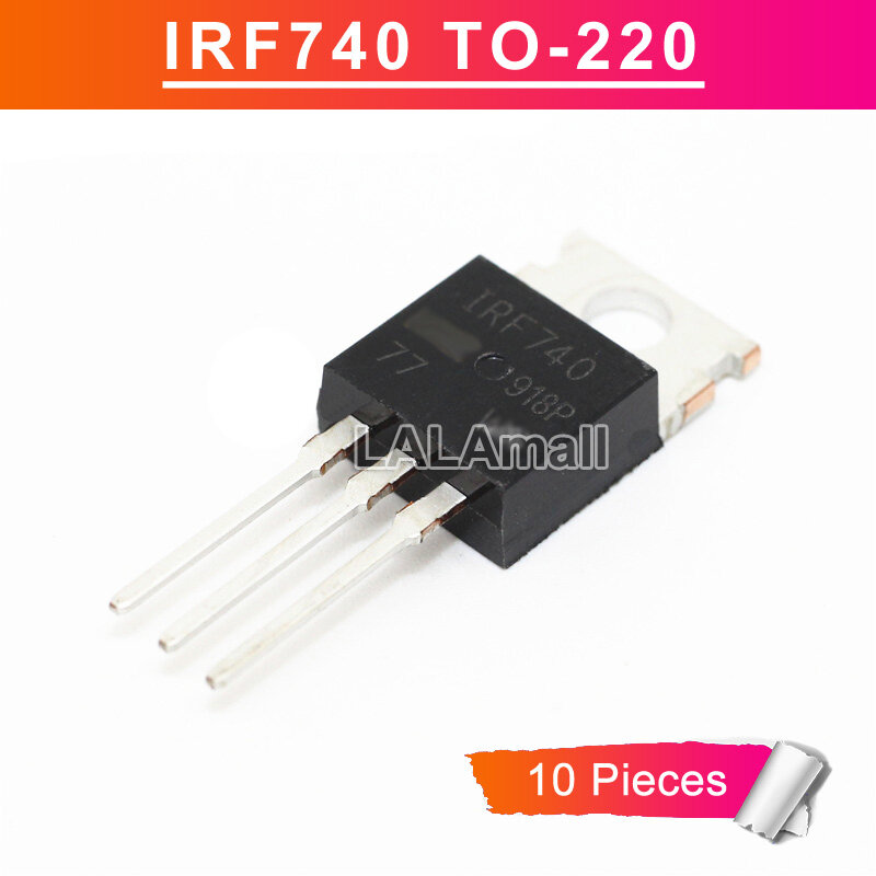 10 Bóng Bán Dẫn MOSFET Kênh N IRF740 TO-220 IRF740PBF TO220 400V/10A Chính Hãng Mới