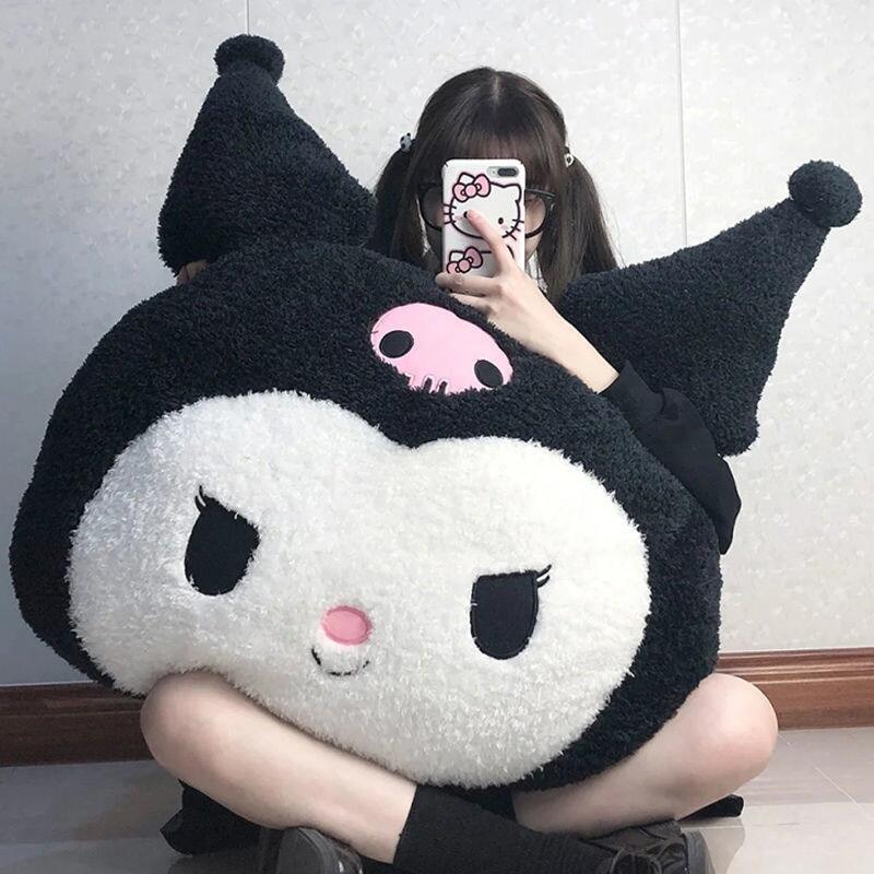 Kuromi My Melody Búp Bê Gấu Bông Nhồi Bông Cỡ Lớn Anime Hello Kitty Kawaii Gối Nhung Quà Tặng Nhồi Bông Ngày Lễ Tình Nhân