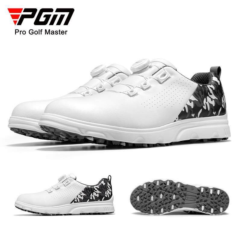 PGM Men Golf Shoes Knob Shoelaces Anti-side Slip Waterproof Men's Sports Shoes Sneakers XZ285