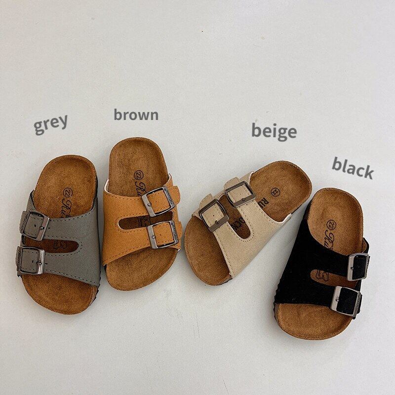 Baby Shoes Soft Slipper 2023 Summer New Koreanversion Boys and Girls Outside Fashion Beach Sandals All-match Unisex Flat Heels