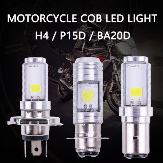1PC Motorcycle Headlight P15D BA20D H4 LED H6 LED Moto Bulbs For MotorBike
