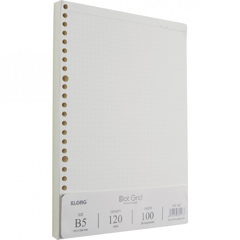 Ruột sổ còng dot grid khổ b5 - 100 tờ klong ms: 547