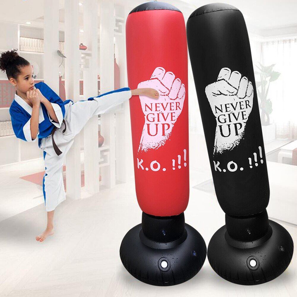160cm Boxing Punching Bag Inflatable Free-Stand Tumbler Muay