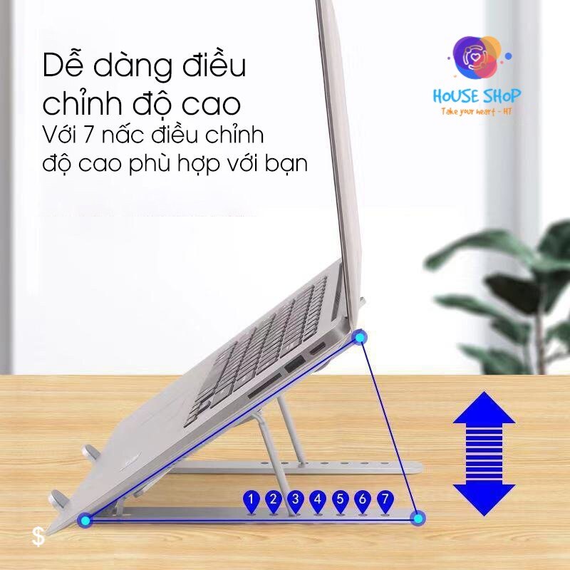 Gi&aacute; đỡ Laptop Stand Chống N&oacute;ng Bằng Hợp Kim Nh&ocirc;m Cao Cấp K&egrave;m T&uacute;i