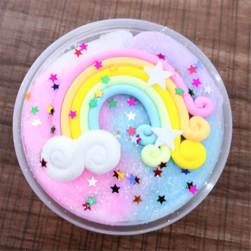 Chất Nhờn Bùn Kéo Dây Cầu Vồng Chất Nhờn Bùn Tuyết Ngàn Chất Nhờn Lụa Đồ Chơi Chất Dẻo Dẻo Dẻo Dai Giải Nén