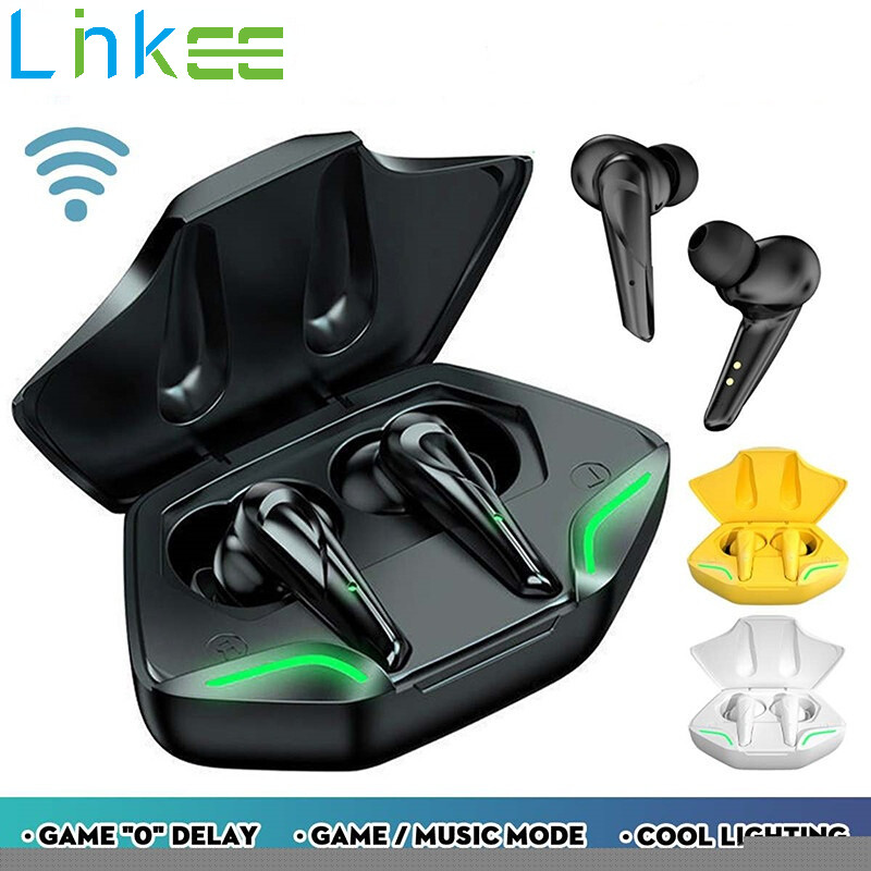 Linkee TWS Stereo Bass Earbuds Gamer Touch Control Bluetooth Earphones Headsets Low Latency Wireless Headphones with Mic Waterproof ราคา 174 บาท*ส่งฟรี