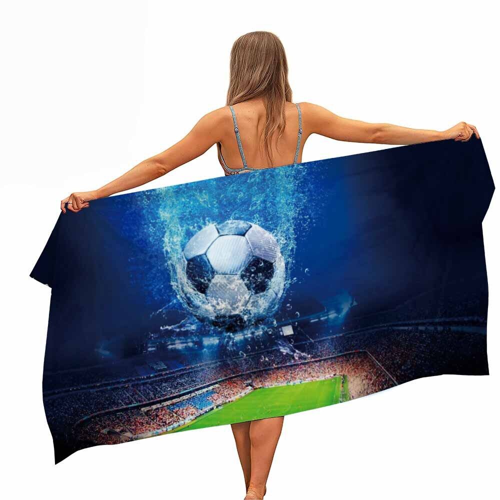 Kids Blanket 3D Printed Basketball Football Beach Towel Quick-Drying Bath Towel Soft Microfiber Mat Large Rectangle Towels