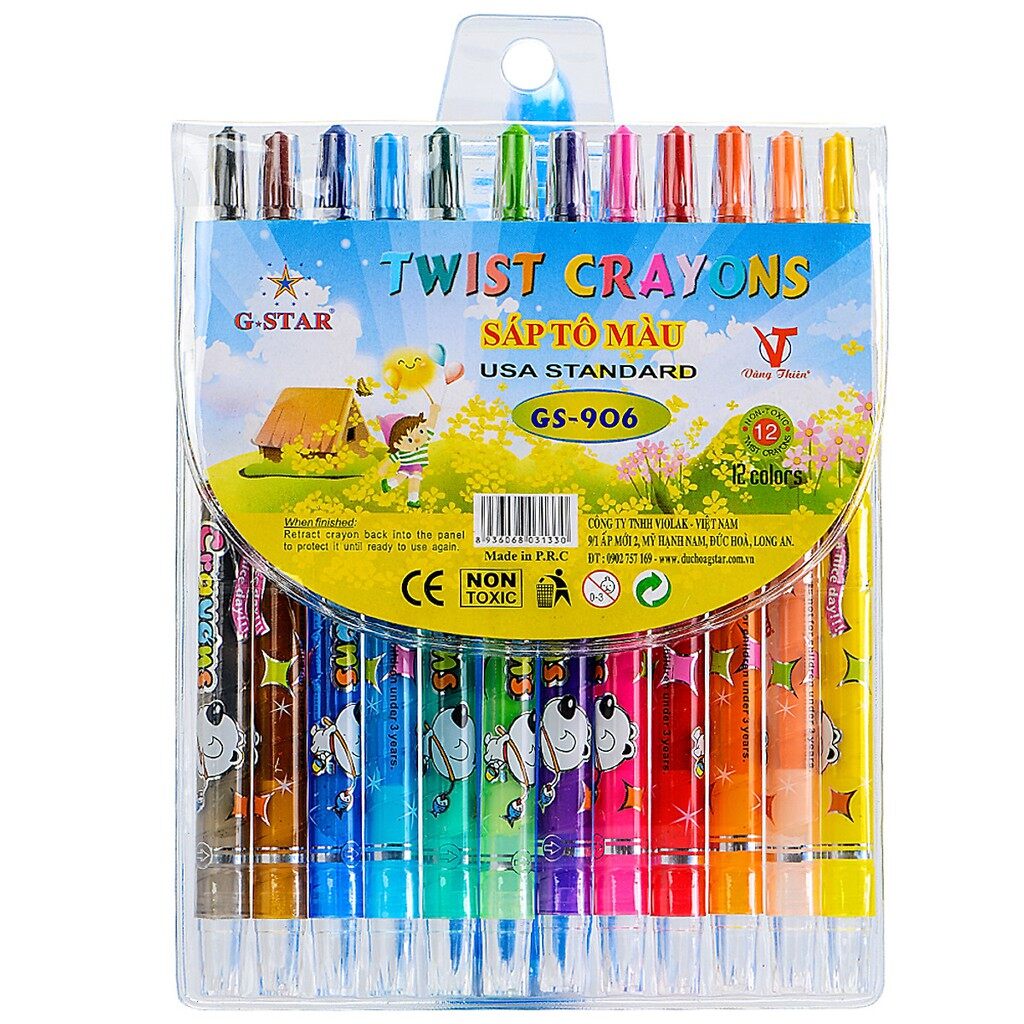 Sáp vặn 12 cây dài hq g-star 906-12 dài